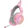 Razer Kraken Kitty V3 Pro - Quartz ausinės laidinės ir belaidės, lankelis, žaidimams, USB Type-A, Bluetooth, rožinės