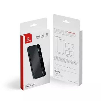 Grūdintas hibridinis stiklo ekrano apsauga Crong, skirta iPhone 15 CRG-NANO-IP61 9H kietumo, atspari įbrėžimams