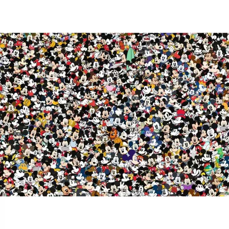 Dėlionė Ravensburger 12000529 — 1000 dalių, Peliuko Mikio animaciniai filmai, 700×500 mm, amžius 14+