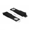DeLOCK didelio stiprumo užsegimo dirželis su lipnia juostele L 260 x P 38 mm juodas 5 vnt.
