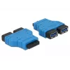 USB 3.0 šakotuvas DeLOCK 65670 juoda mėlyna