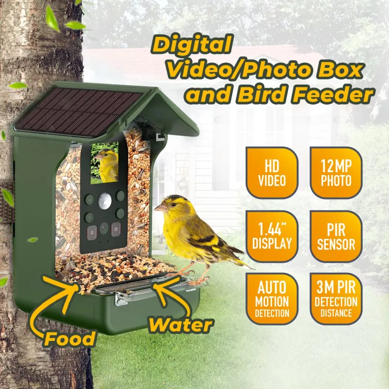 EASYPIX paukščių kamera Easypix Bird Cam 10123 1080p HD naktinis matymas