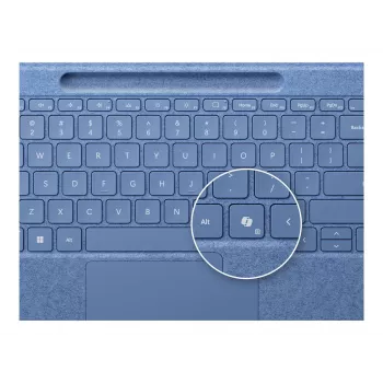 Klaviatūra, skirta Microsoft Surface 8YU-00027 — QWERTZ vokiškas išdėstymas, Bluetooth, jutiklinė dalis, mėlyna