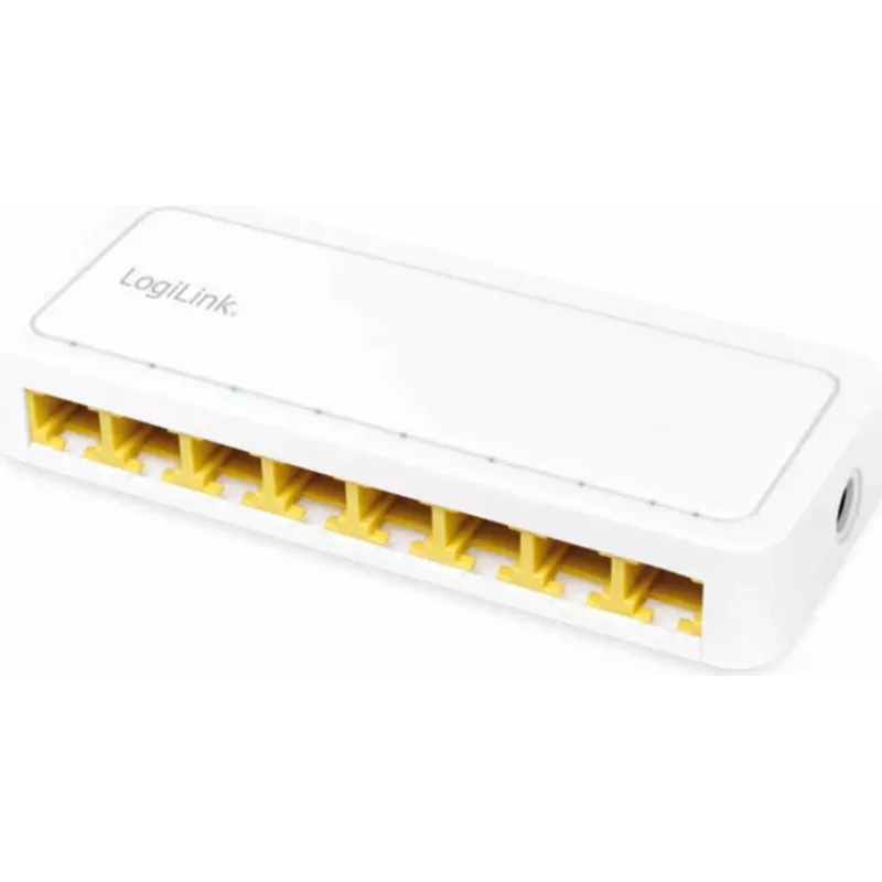 „LogiLink“ tinklo komutatorius – 8 x RJ45 prievadai – gigabitinis – plastikinis korpusas – baltas