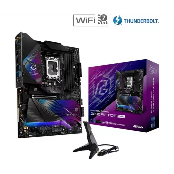 Pagrindinė plokštė ASRock Z890 Riptide WiFi — Intel Z890, LGA1851, ATX, DDR5, 4 DIMM, Wi‑Fi 7, 2.5Gb LAN, Thunderbolt 4