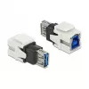 „Keystone“ modulis DeLOCK 86394 Plokščias Baltas USB A