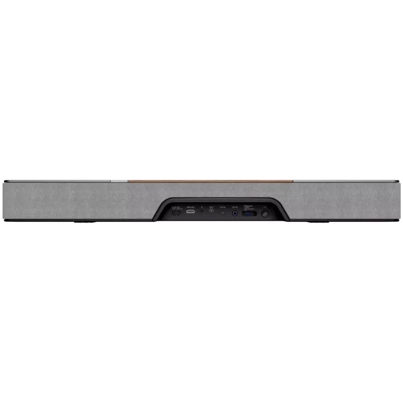Garso juosta KLIPSCH Flexus CORE 100 — 2.1 kanalai, 100 W, įmontuotas žemų dažnių garsiakalbis, pilka/riešutmedžio