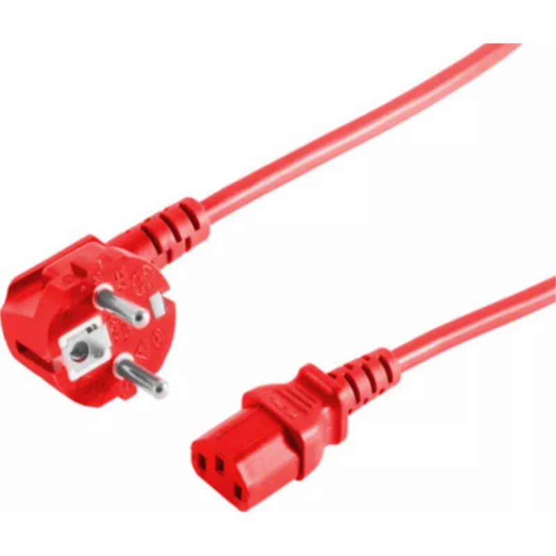 Maitinimo laidas CEE7/7 į C13 ShiverPeaks BS09-05054 raudonas 5 m