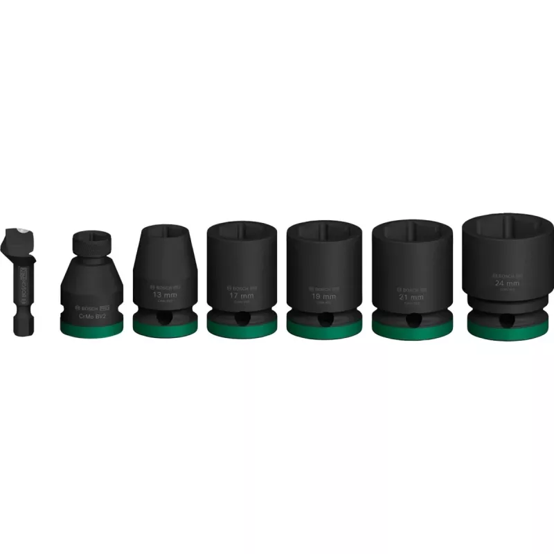 Bosch Powertools PRO 1/2 inch 7 dalių smūginis lizdų rinkinys, juodas