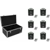 LED akumuliatorinis prožektorius EUROLITE AKKU TL-3 TCL QuickDMX 6x su transportavimo dėklu TDV-1