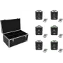 LED akumuliatorinis prožektorius EUROLITE AKKU TL-3 TCL QuickDMX 6x su transportavimo dėklu TDV-1