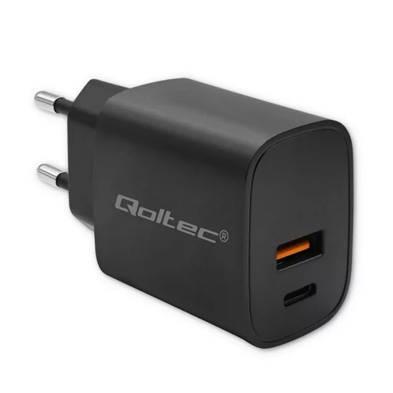 Maitinimo adapteris QOLTEC 52377 GaN 30 W išvestis 5–20 V nešiojamiems įrenginiams