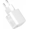 USB C 35W 3A Power delivery 3.0 QC 3.0 sieninis įkroviklis, baltas