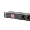 Lanberg PDU-05F-0200-BK maitinimo paskirstymo įrenginys (PDU) 5 kintamosios srovės lizdai 1U juodas