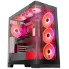 PC korpusas MODECOM Volcano SPACE APEX ARGB Midi Tower, grūdintas stiklas, USB-C, palaiko ATX/microATX/Mini-ITX, GPU iki 430 mm, CPU aušintuvas iki 180 mm