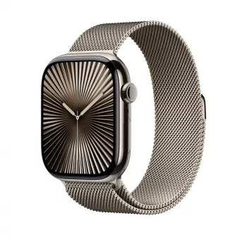 Band Apple 46mm Natural Milanese Loop M/L Titanium