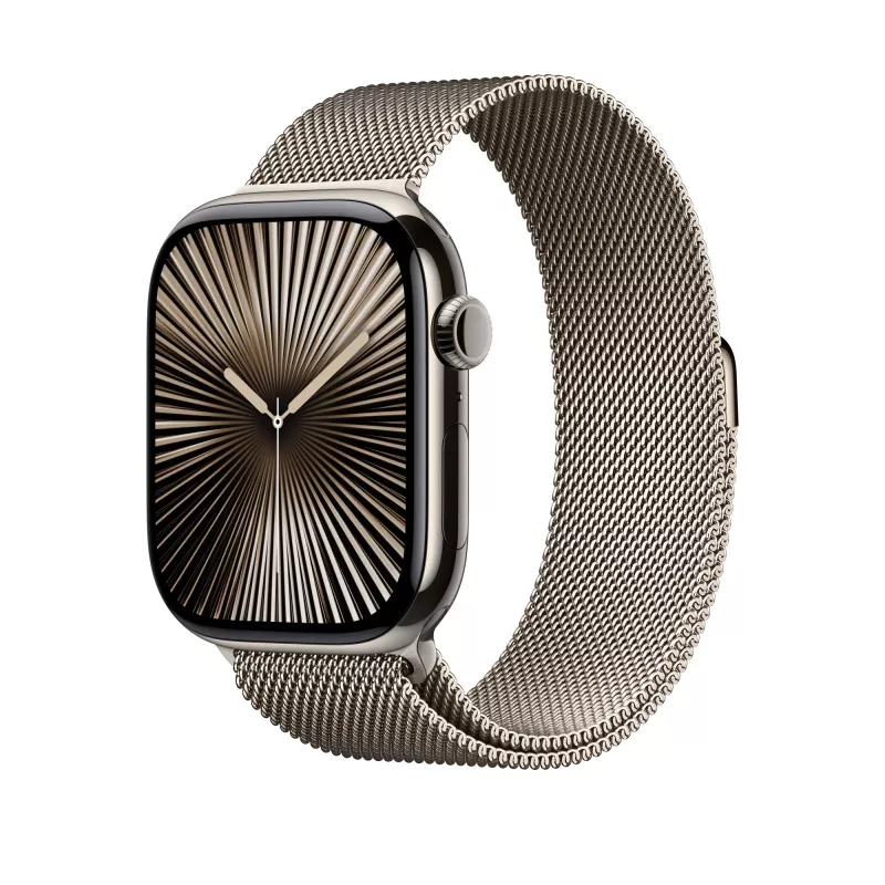 Band Apple 46mm Natural Milanese Loop M/L Titanium