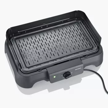 Stalinis elektrinis grilis SEVERIN PG 8595 — 2000 W, stačiakampės grotelės, juodas