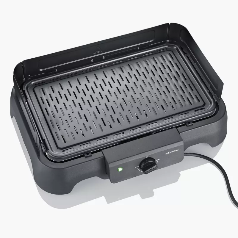 Stalinis elektrinis grilis SEVERIN PG 8595 — 2000 W, stačiakampės grotelės, juodas