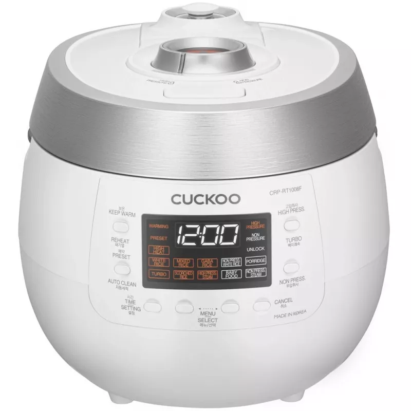 Cuckoo CRP-RT1008F, balta, 1,8 l, aliuminis, LED, mygtukai, 1,2 m