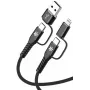 Celly 4-IN-1 kabelis A+C to C+LIGHT 2M BK