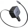 Automobilinis įkroviklis UGREEN Fast 2 prievadų 145W USB-C/USB-A modelis 55910B