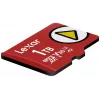 MicroSDXC atminties kortelė Lexar 1 TB UHS‑I Class 10 U3 V30 skaitymas 205 MB/s rašymas 140 MB/s (raudona)