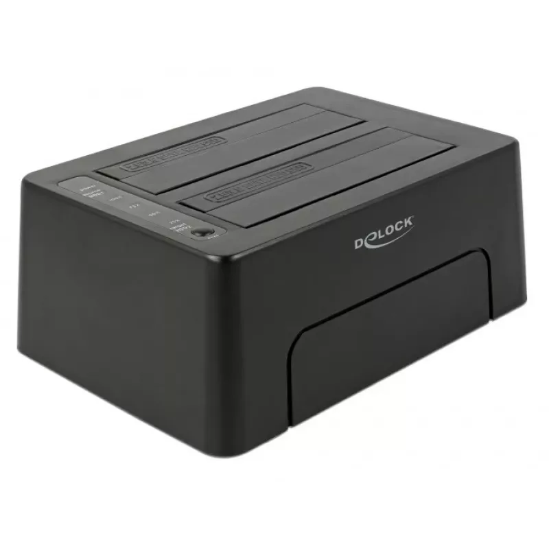 DeLOCK 63957 saugojimo įrenginio prijungimo stotelė USB 3.2 Gen 2 (3.1 Gen 2) Type-C juoda