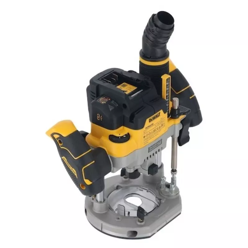 Plunge Router DeWalt DCW620NT-XJ, akumuliatorinis bešepetėlis, 18V, 1600W galia, 11–23k RPM, 12,7 mm įvorė, dulkių ištraukimo anga, LED, 3,6 kg, dėklas