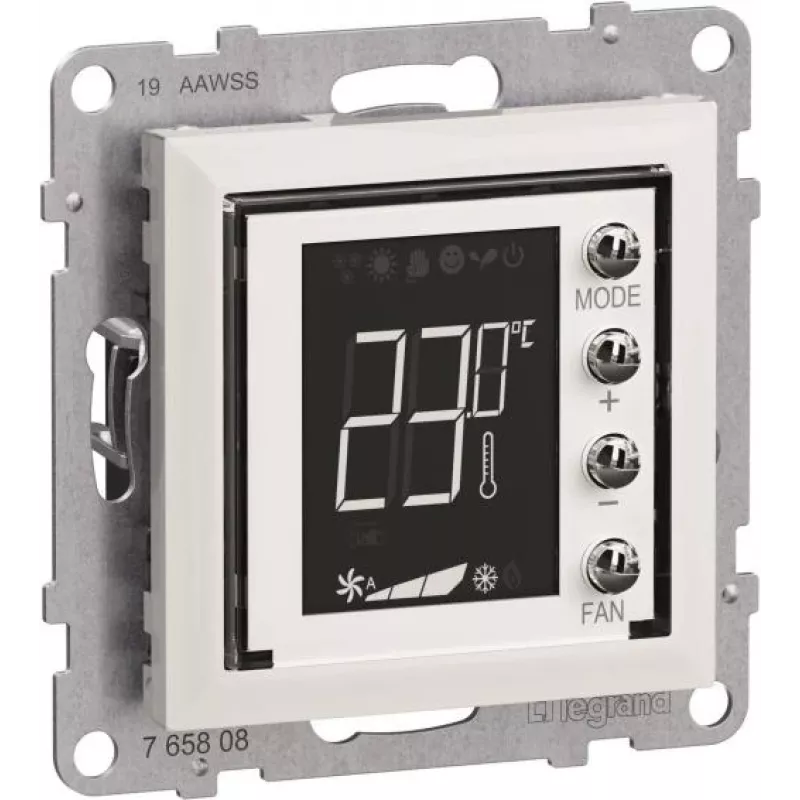 Legrand Seano MyHome termostatas su ekranu 765608 su dengiamuoju rėmeliu (765608)
