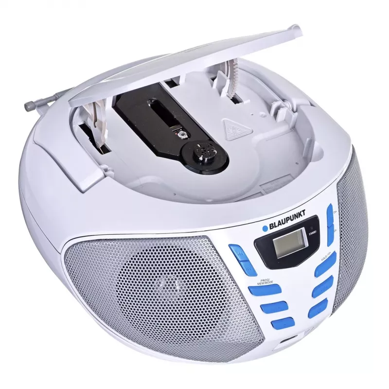 Blaupunkt BB7-WH nešiojama stereo sistema Skaitmeninė 2,4 W FM Pilka MP3 atkūrimas