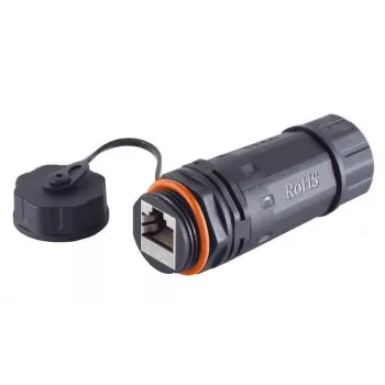 Microconnect KONCAT6A68 laido jungčių adapteris RJ-45 juodas