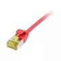 komutacinis kabelis RJ45, CAT6A 500Mhz, 0,5m, Raudona, U/FTP, plonasline Round d=3,8mm, TPE/LSZH(Superflex), AWG32, with Cat.7 instaliacinis kabelis, Synergy 21 (S217342V3)