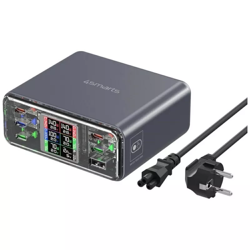 Įkrovimo stotelė 360W 5xUSB-C + 1xUSB-A GaN