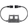 VOLTCRAFT CAA-1L 16 matavimo adapteris IEC įrenginio kištukas C20 - IEC įrenginio lizdas C19 tamsiai pilkas (CAA-1L 16)