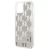 Karl Lagerfeld KLHCP14MLMNMS iPhone 14 Plus 6.7 kietas dėklas sidabrinis/sidabrinis Liquid Glitter Monogram