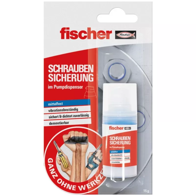 Srieginis fiksatorius FISCHER GOW 560904 15 g – anaerobinis varžtų ir veržlių sandariklis