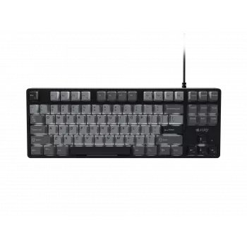 NATEC Fury Gaming klaviatūra Kanabo K2 US baltai apšviesta mechaninė juoda-pilka klaviatūra