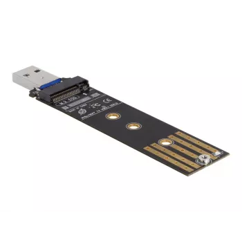 DeLOCK kombinuotas keitiklis M.2 NVMe PCIe arba SATA SSD USB 3.2 Gen 2 juodos spalvos