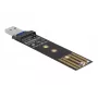 DeLOCK kombinuotas keitiklis M.2 NVMe PCIe arba SATA SSD USB 3.2 Gen 2 juodos spalvos