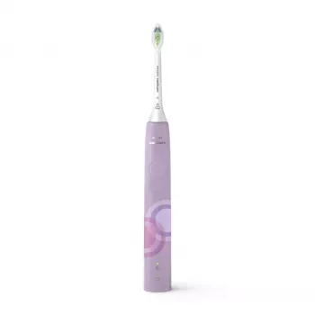 Soninis elektrinis dantų šepetėlis Philips 4100 Series HX3689/44 — įmontuota ličio jonų baterija, 1 rankena, 1 šepetėlio galvutė, kasdienės priežiūros režimas, alyvinis