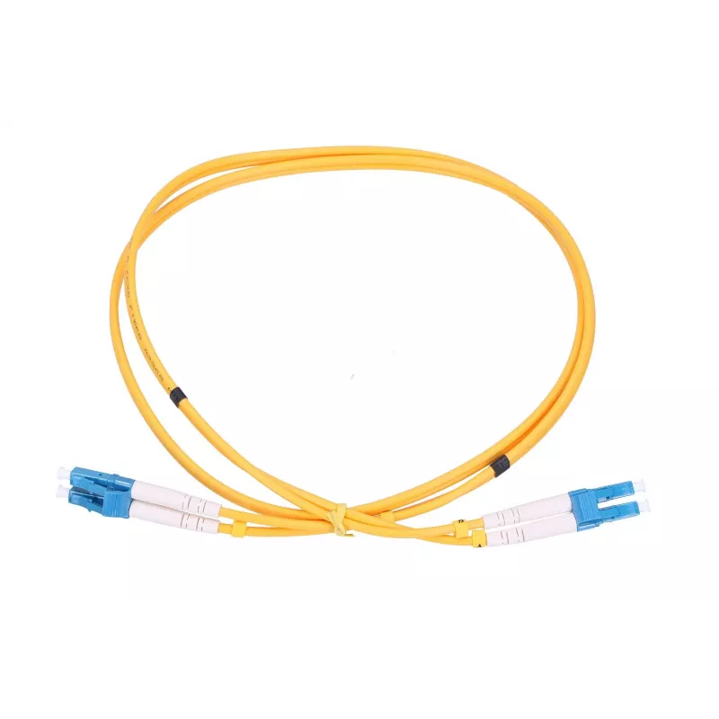komutacinis kabelis LC/UPC – LC/UPC vienmodis dvipusis 3 mm, 5 m, Extralink