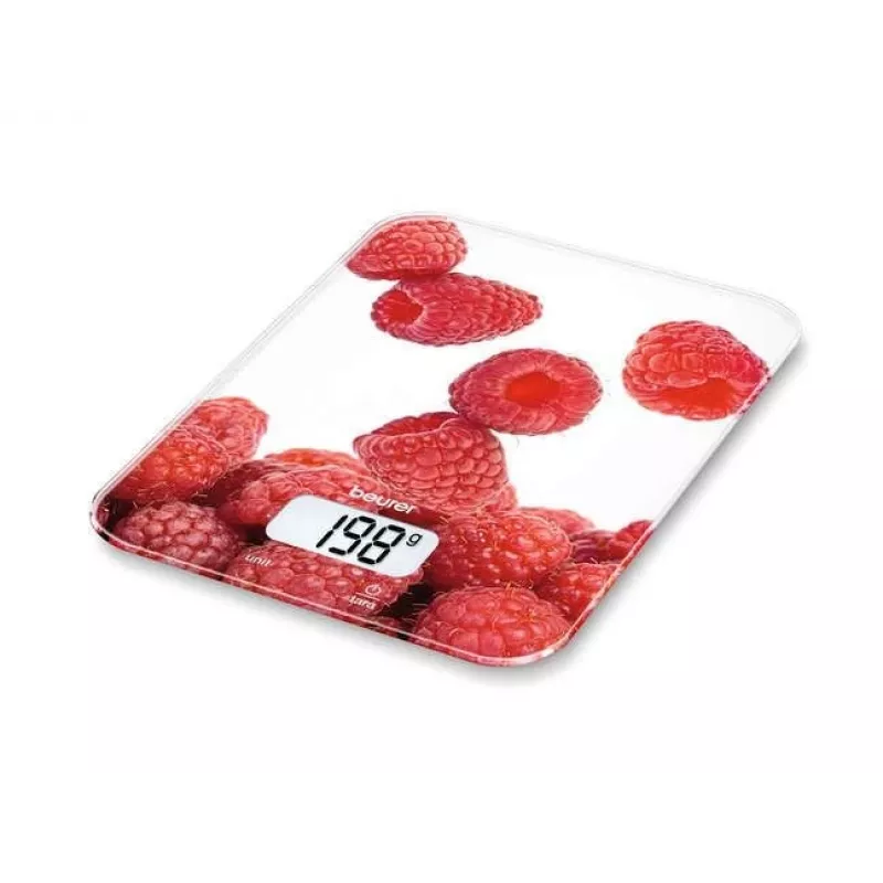 Beurer KS19 Berry Red, White Rectangle Electronic kitchen scale