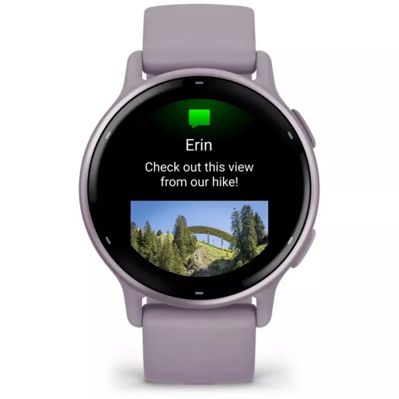 Garmin Vivoactive 5 3,05 cm (1,2) AMOLED skaitmeninis 390 x 390 pikselių jutiklinis ekranas violetinis Wi-Fi GPS (palydovinis)