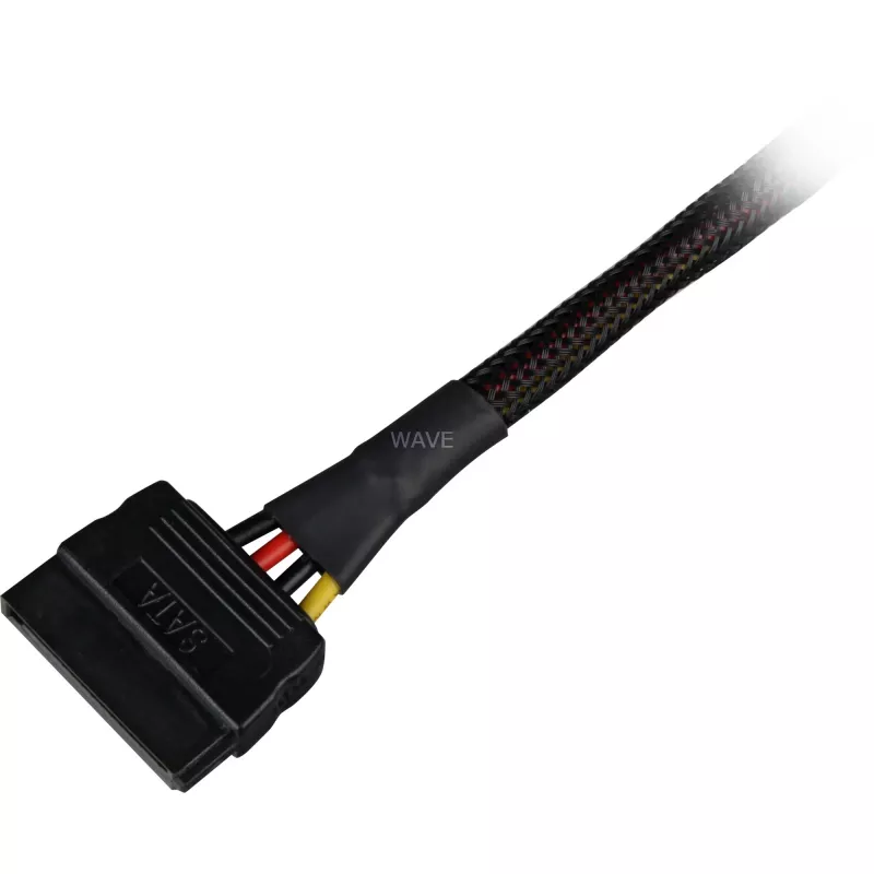 SATA maitinimo adapterio kabelis Sharkoon 15 cm — adapteris SATA maitinimo jungtims