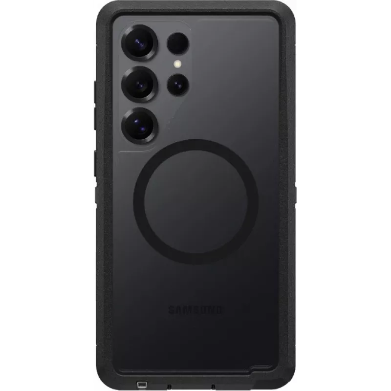 Otterbox OB Def XT Clear Magnets Samsung GALAXYS25 Ultra Dark SIDE-Juoda (77-97584) Grūdinto stiklo ekrano apsauga