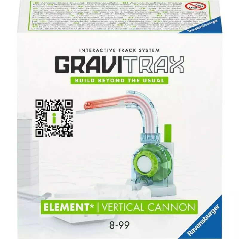 „Ravensburger GraviTrax“ elementas – vertikalios patrankos trasos priedas (27465), skirtas rutuliukų bėgių sistemoms