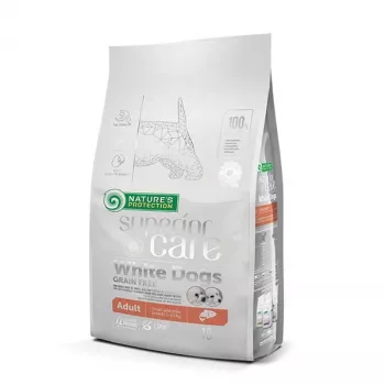 NATURE'S PROTECTION Superior Care Baltiems šunims Grain Free Junior Small baltos žuvies - sausas maistas šuniukams - 10 kg
