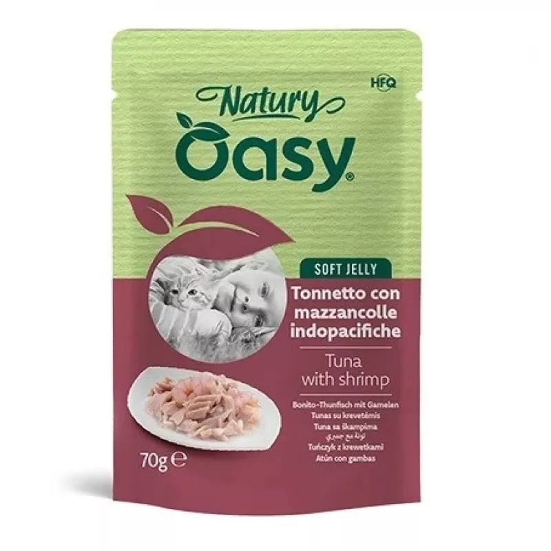 Oasy Natury Soft Jelly Tuna with shrimp 70gr