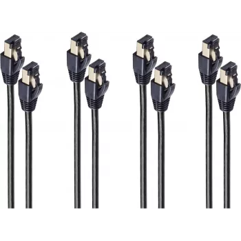 Tinklo kabelis ShiverPeaks S/CONN SC08-41045-4 Cat8.1 F/FTP (FFTP) 3 m RJ-45 į RJ-45, 40GBase-T, juodas